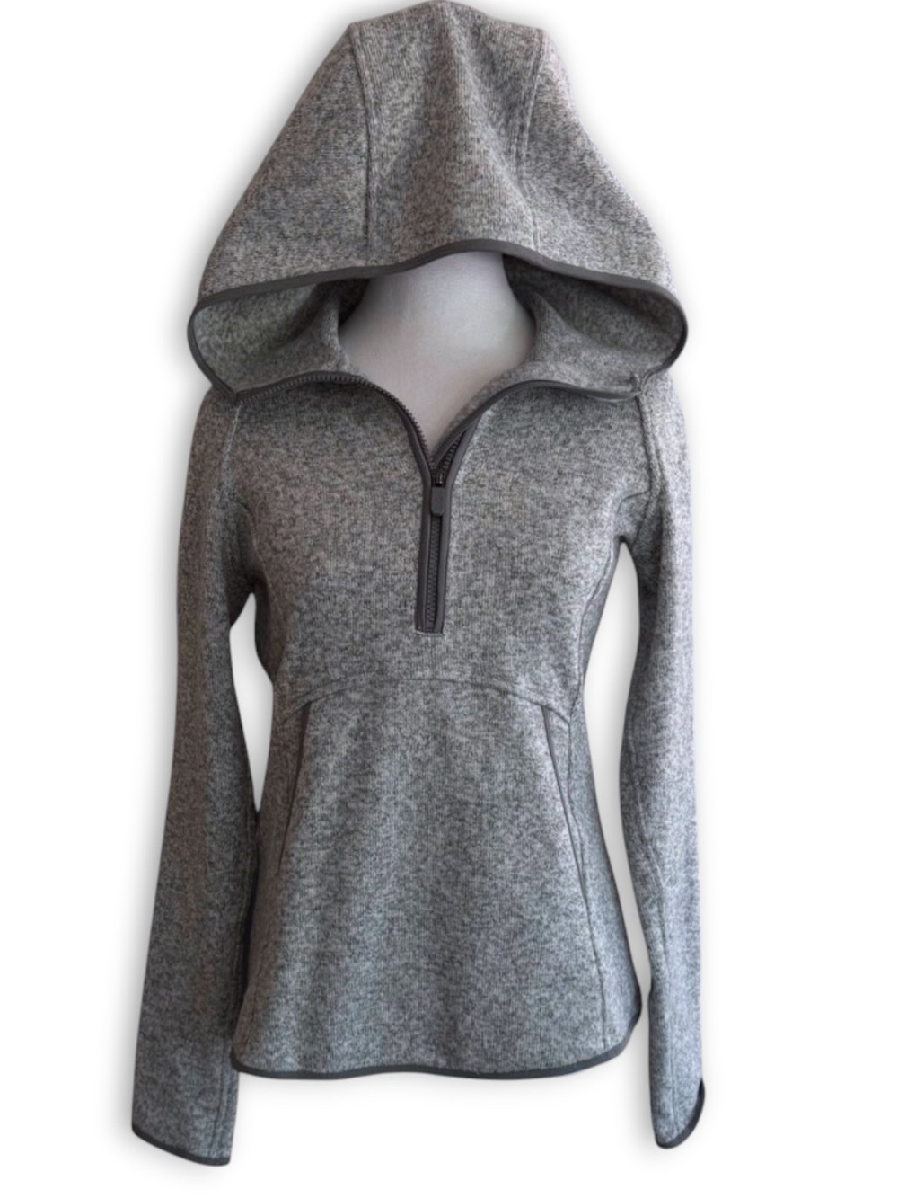 LULULEMON FLEECE & THANK YOU PULLOVER HOODIE GRAY SZ 6